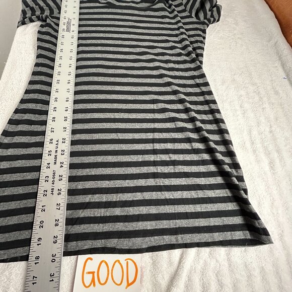 Synergy Womens Organic Cotton Striped Long Sleeve Cowl Neck Tunic Top Medium - Picture 8 of 8